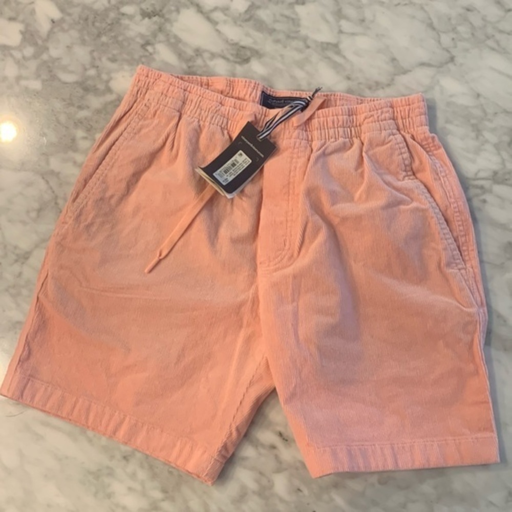 Vineyard Vines 7” pull-on corduroy short, pink blossom, size XS, NWT